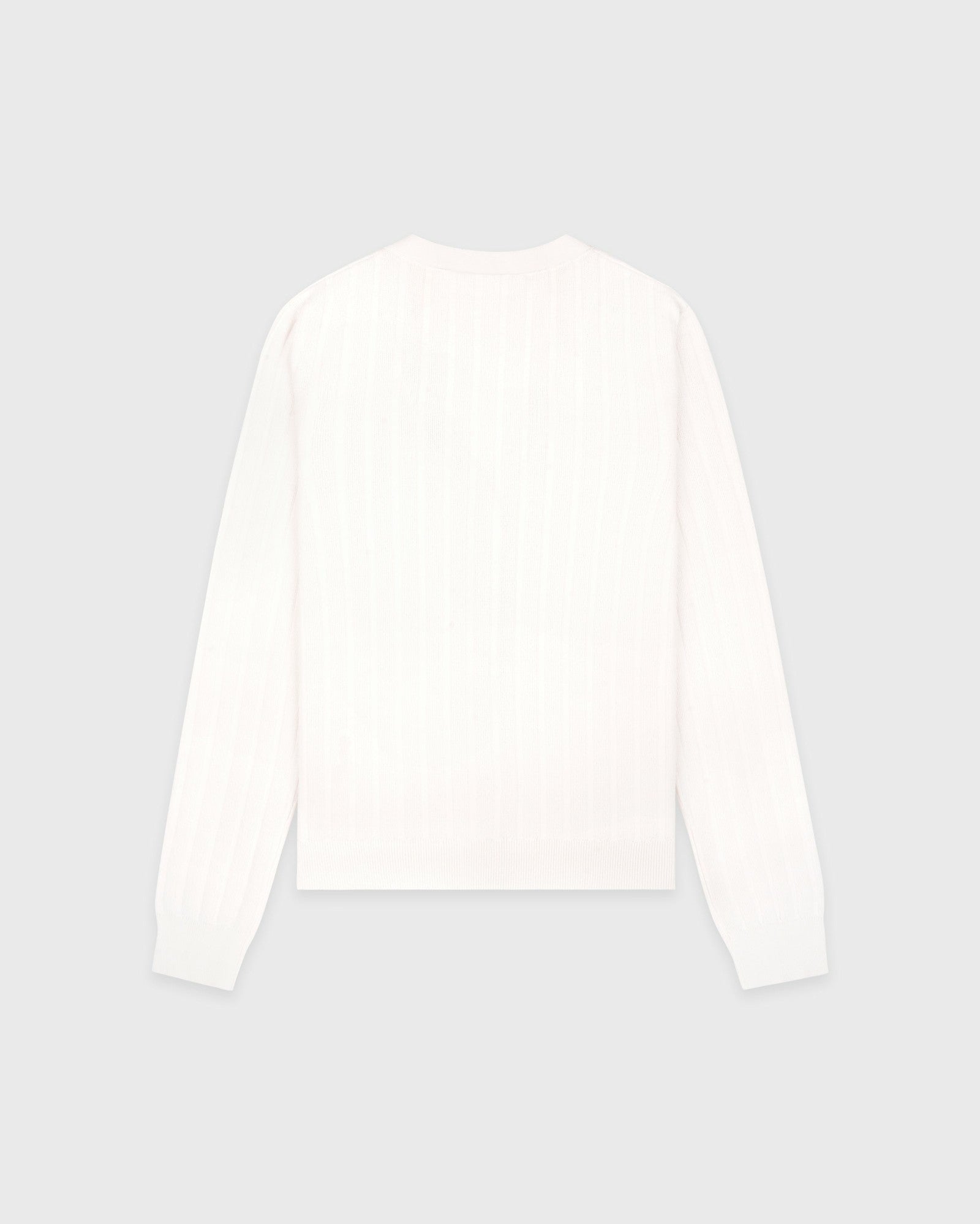 SRC Ribbed Cardigan - Ecru/Navy Sporty & Rich Online