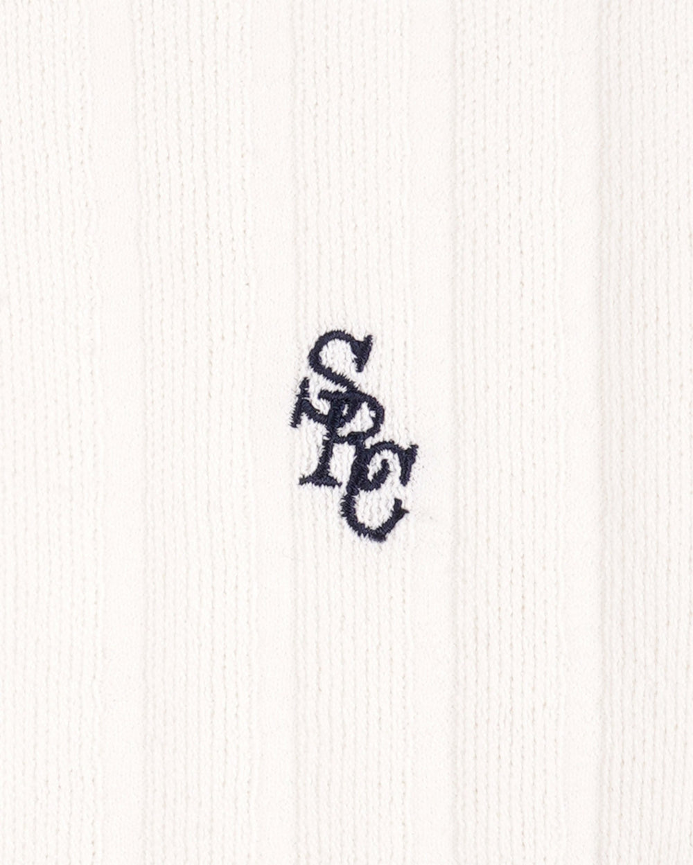 SRC Ribbed Cardigan - Ecru/Navy Sporty & Rich Online
