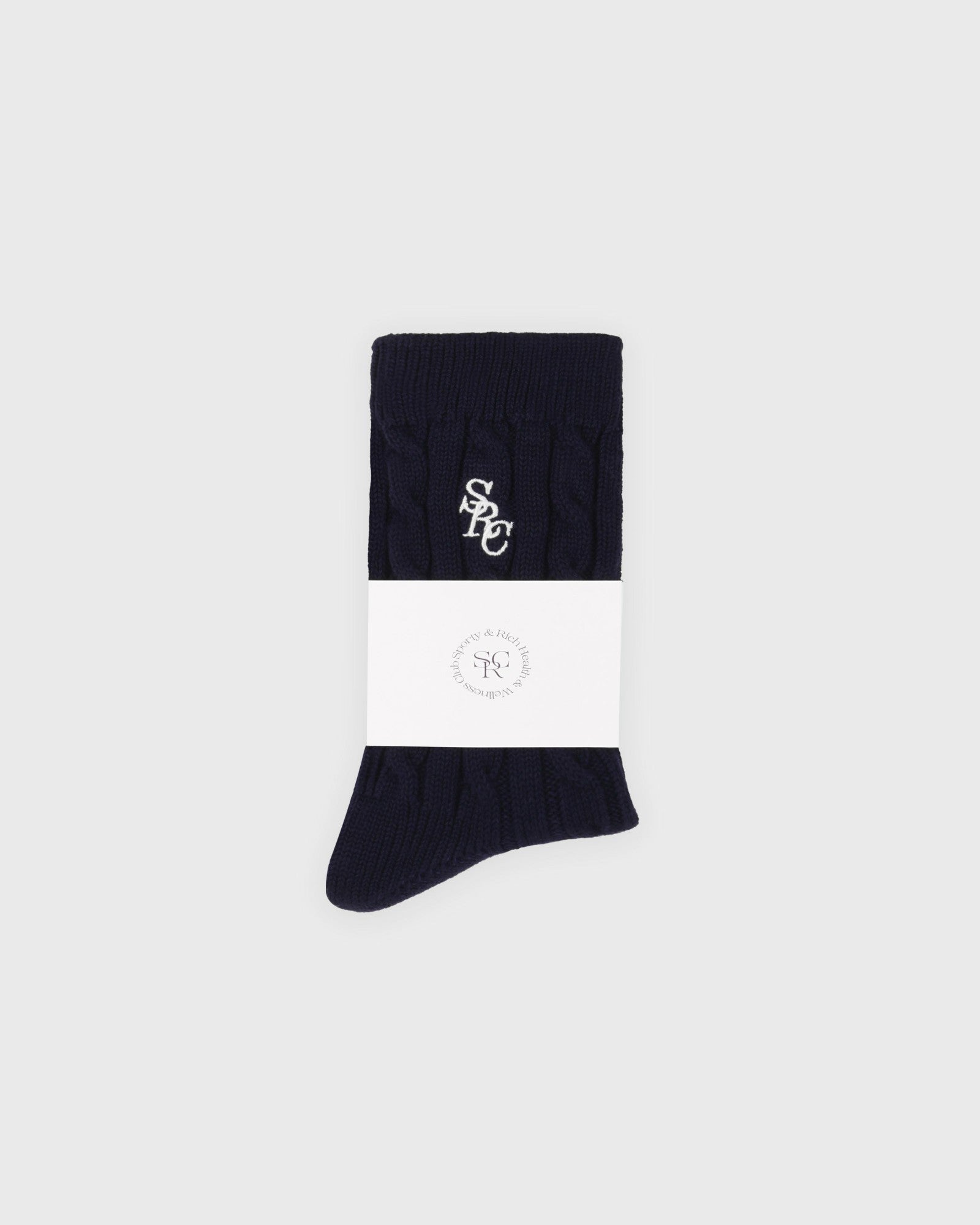SRC Cableknit Socks - Navy Sporty & Rich Outlet