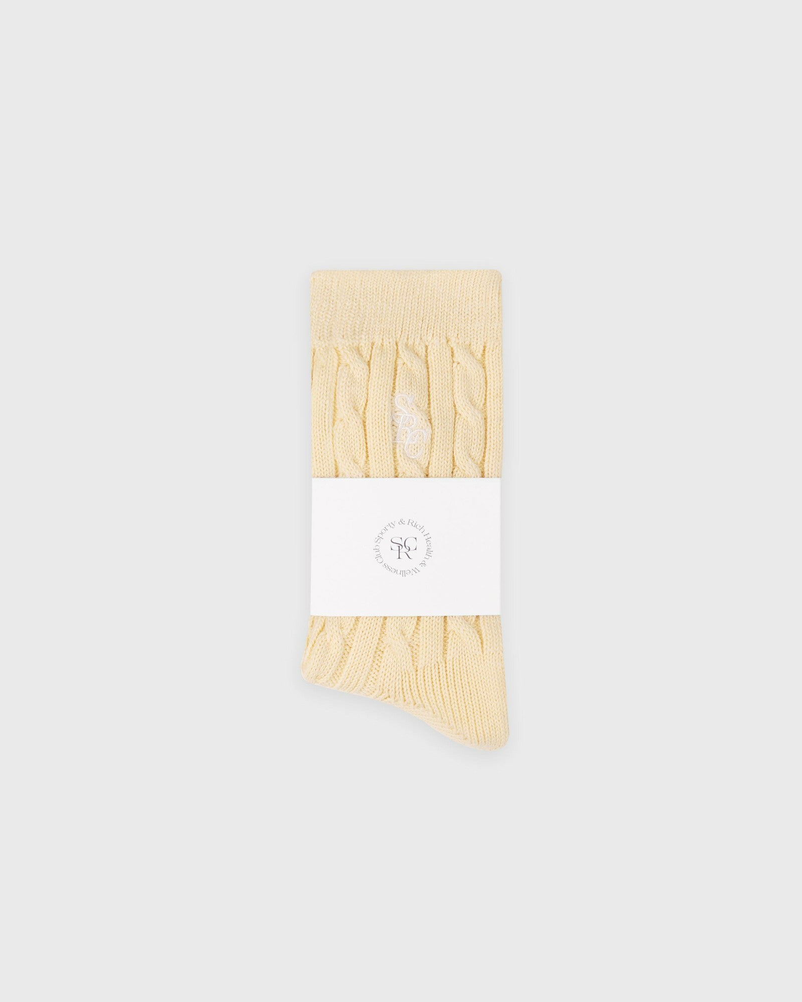 SRC Cableknit Socks - Almond Sporty & Rich US
