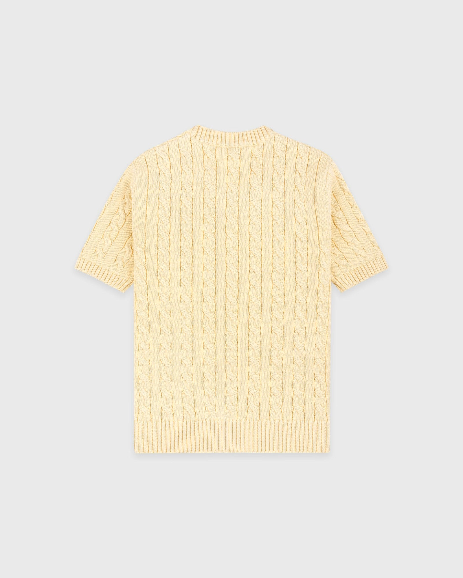 SRC Cotton Cableknit Sweater - Almond/Navy Sporty & Rich Sale