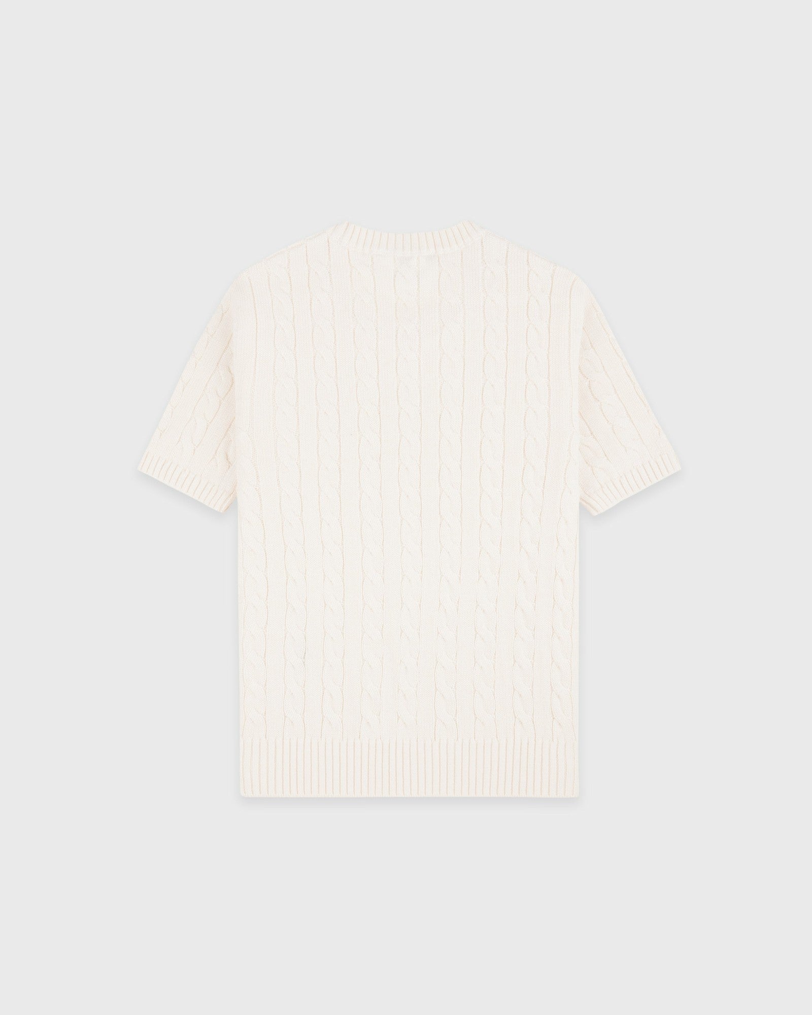 SRC Cotton Cableknit Sweater - Ecru/Navy Sporty & Rich Online