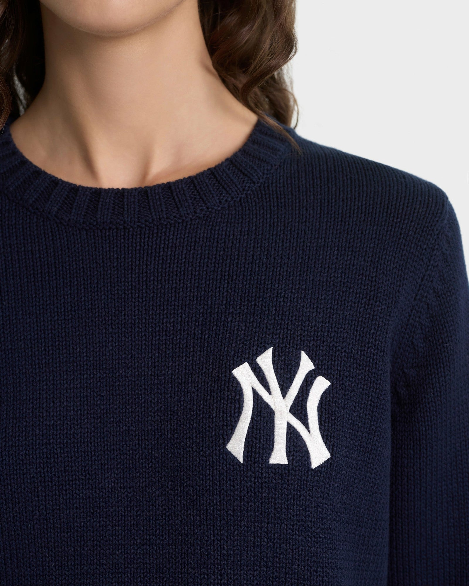 Heritage Yankees Serif Knitted Sweater - Navy/Ecru Sporty & Rich Outlet