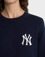 Heritage Yankees Serif Knitted Sweater - Navy/Ecru Sporty & Rich Outlet