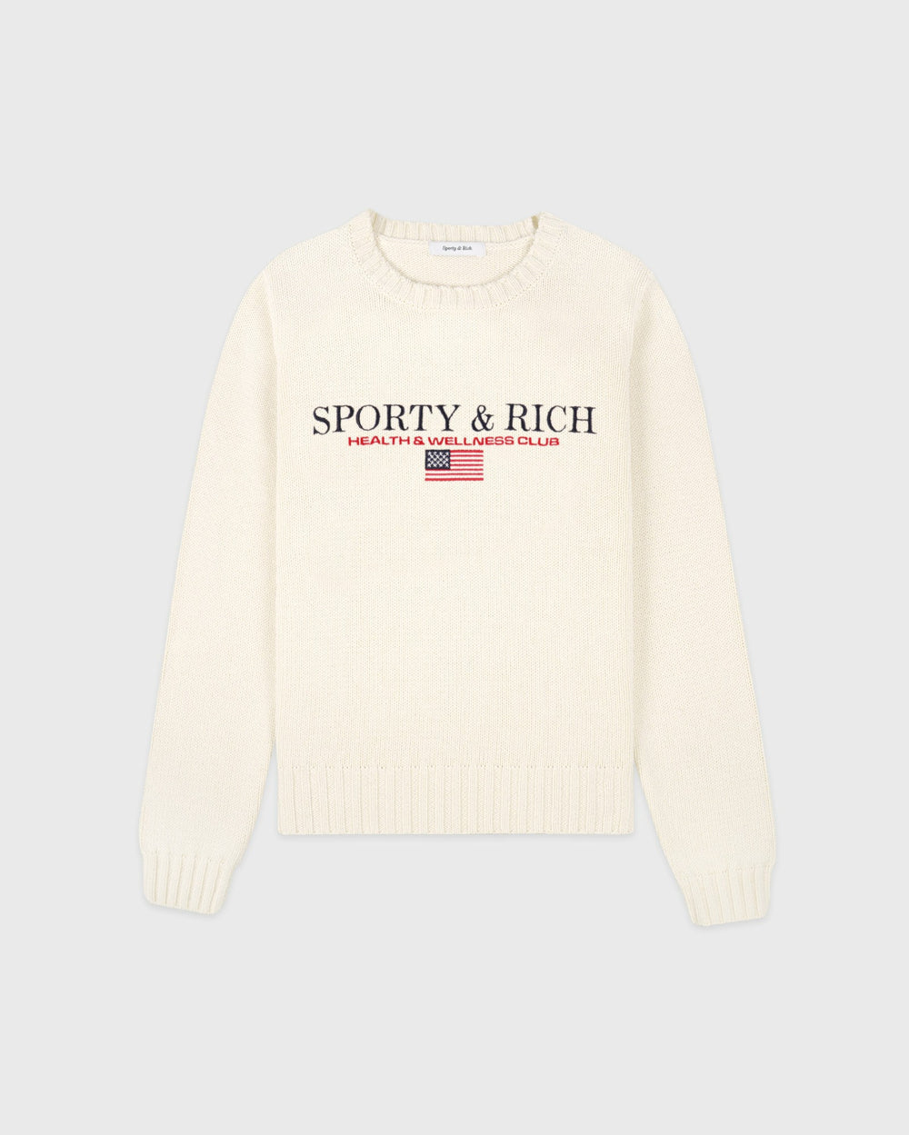 S&R Nautical Knitted Sweater - Ecru Sporty & Rich Sale
