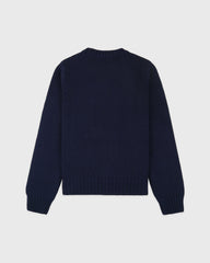 Horse Knitted Sweater - Navy Sporty & Rich For Sale