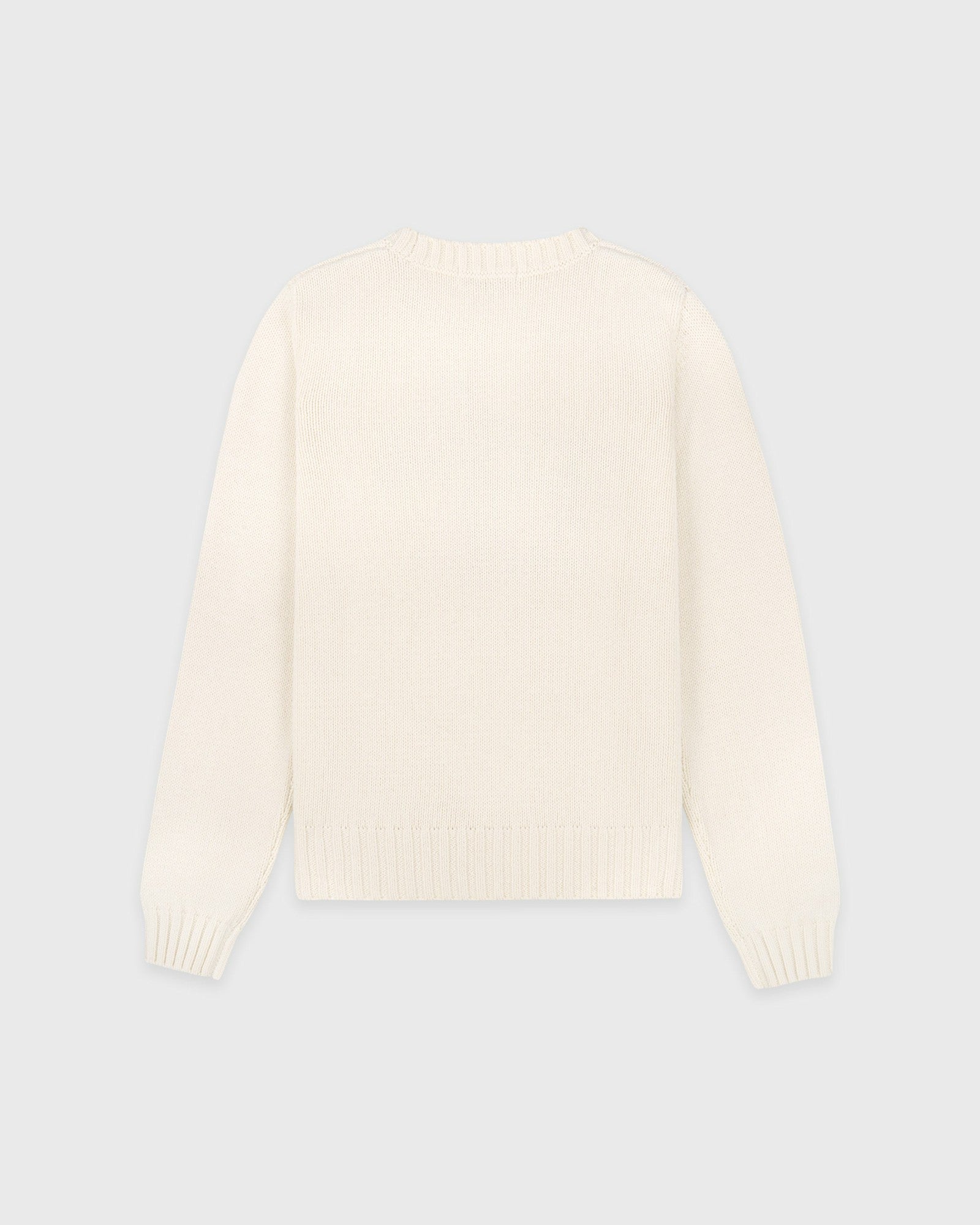 NY Crest Knitted Sweater - Ecru Sporty & Rich Outlet
