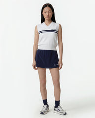 Signature Logo Knitted Vest - White Sporty & Rich Discount