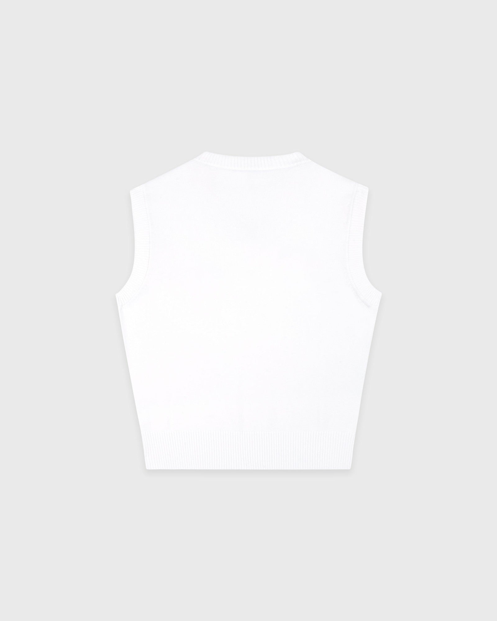 Signature Logo Knitted Vest - White Sporty & Rich Discount