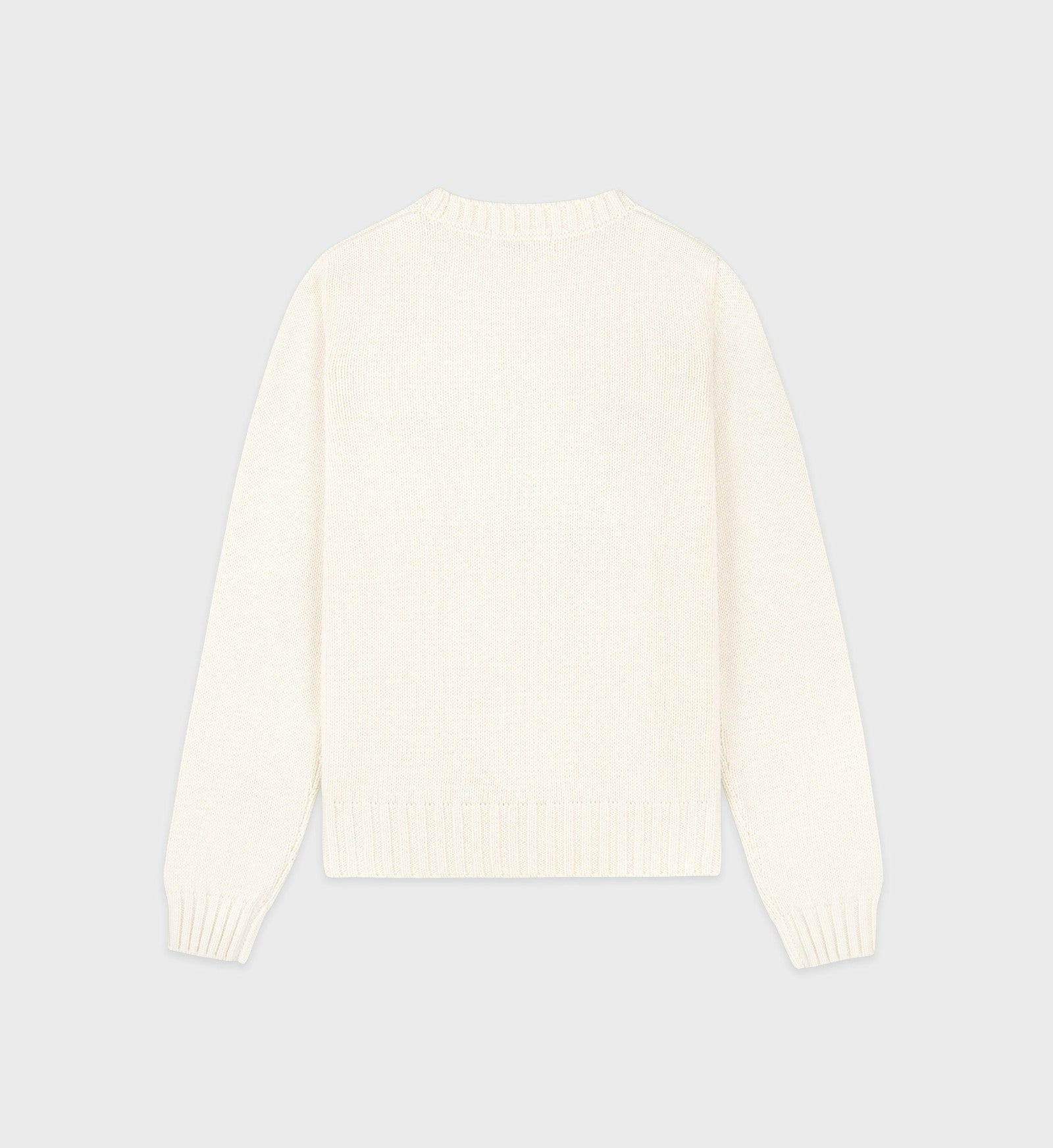 Bristol Crest Cotton Knit Sweater - Cream Sporty & Rich US
