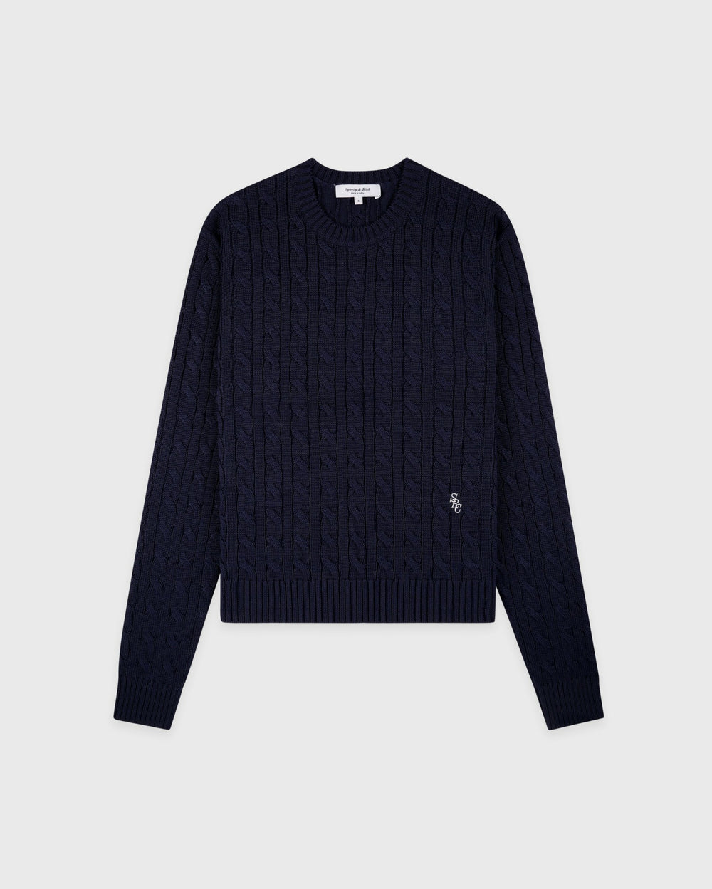 SRC Cable Sweater - Dark Navy Sporty & Rich Sale