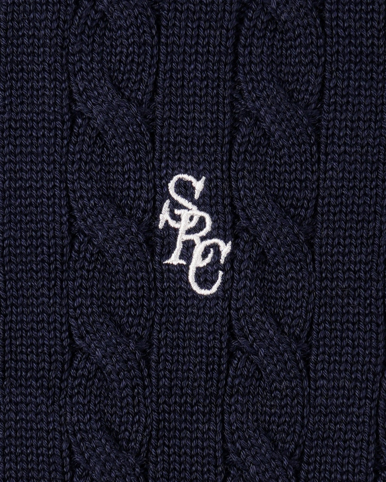 SRC Cable Sweater - Dark Navy Sporty & Rich Sale