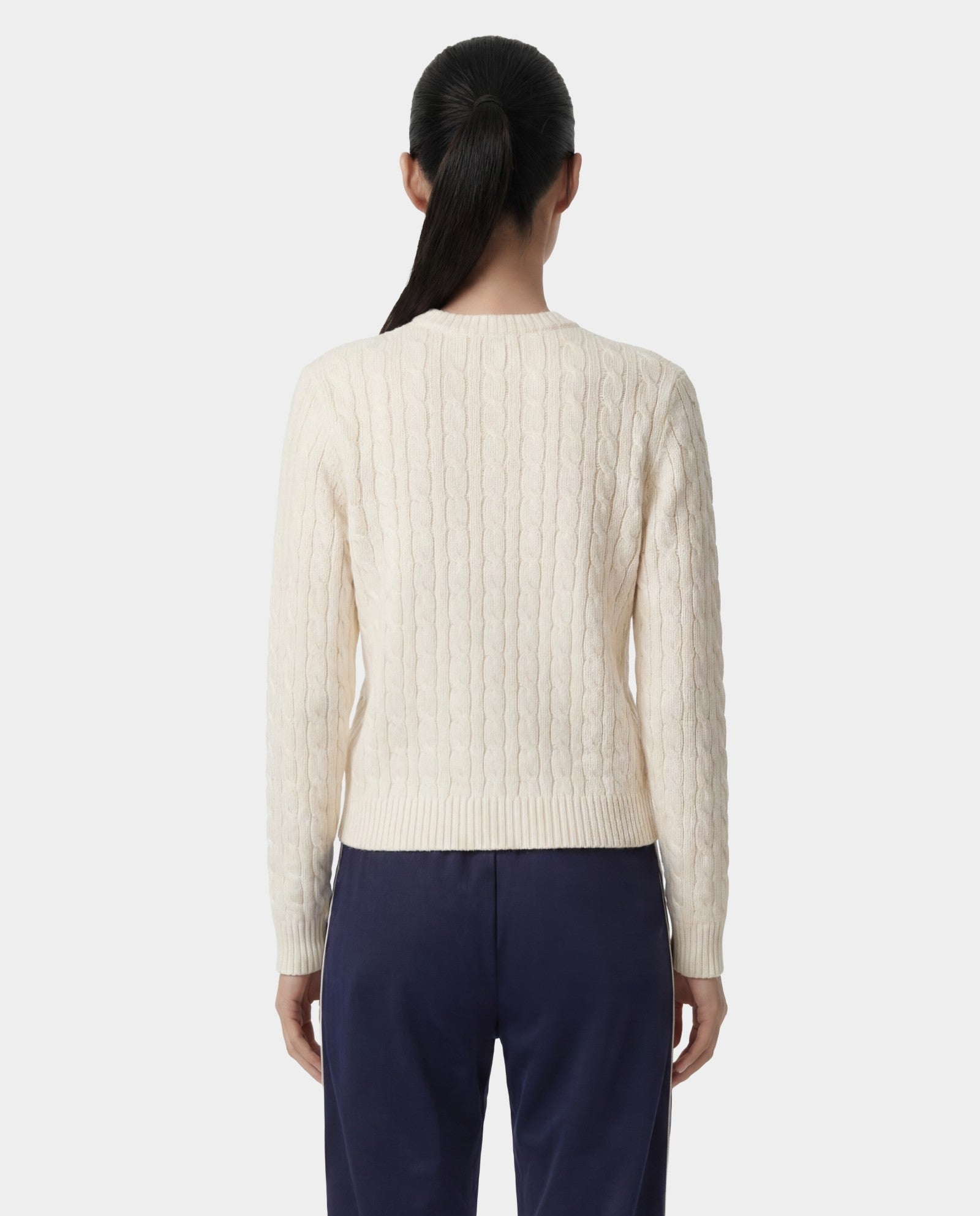SRC Cable Sweater - Ecru Sporty & Rich Online