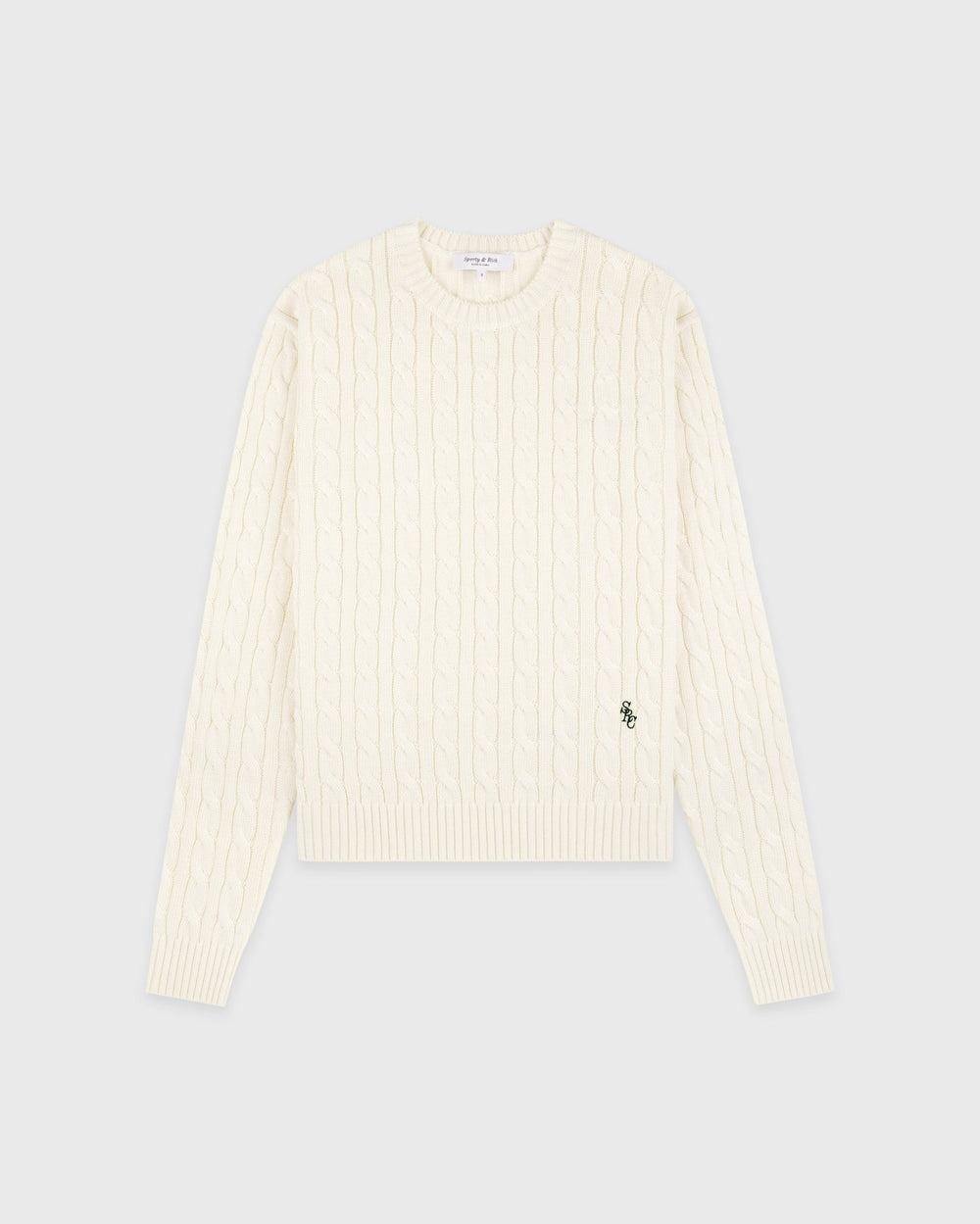 SRC Cable Sweater - Ecru Sporty & Rich Online