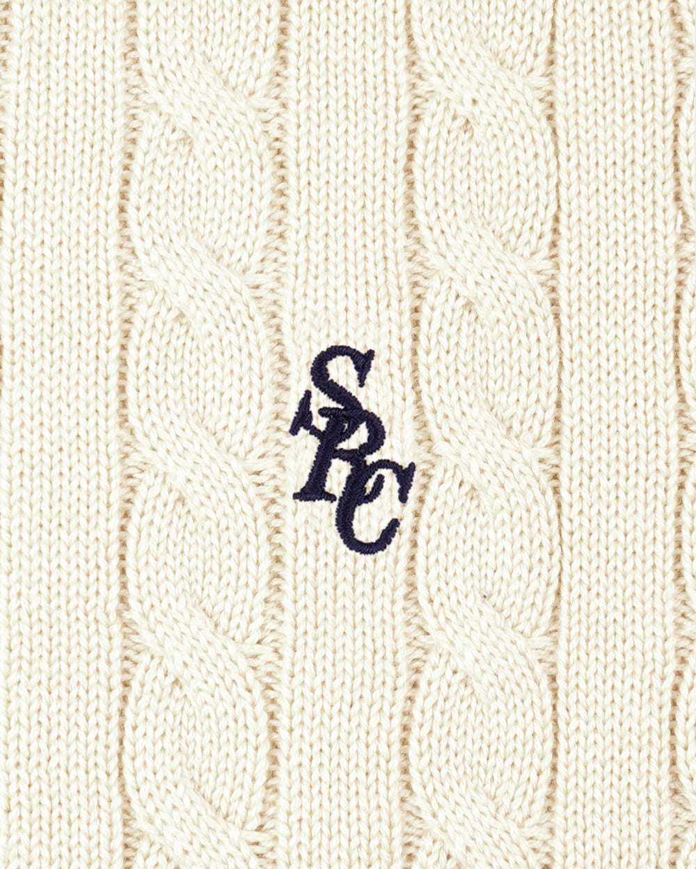 SRC Cable Sweater - Ecru Sporty & Rich Online