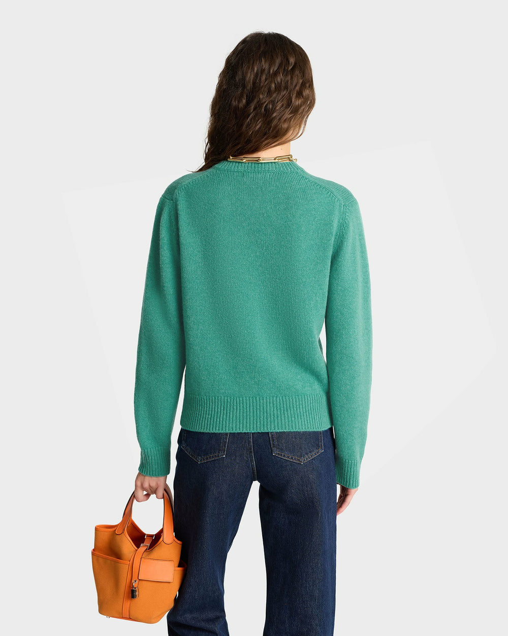 SRC Wool Crewneck - Spring Green/White Sporty & Rich Outlet