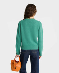 SRC Wool Crewneck - Spring Green/White Sporty & Rich Outlet