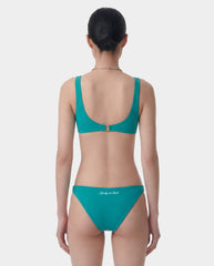 NY Crest Claudia Bikini Top - Amalfi Green/White Sporty & Rich US