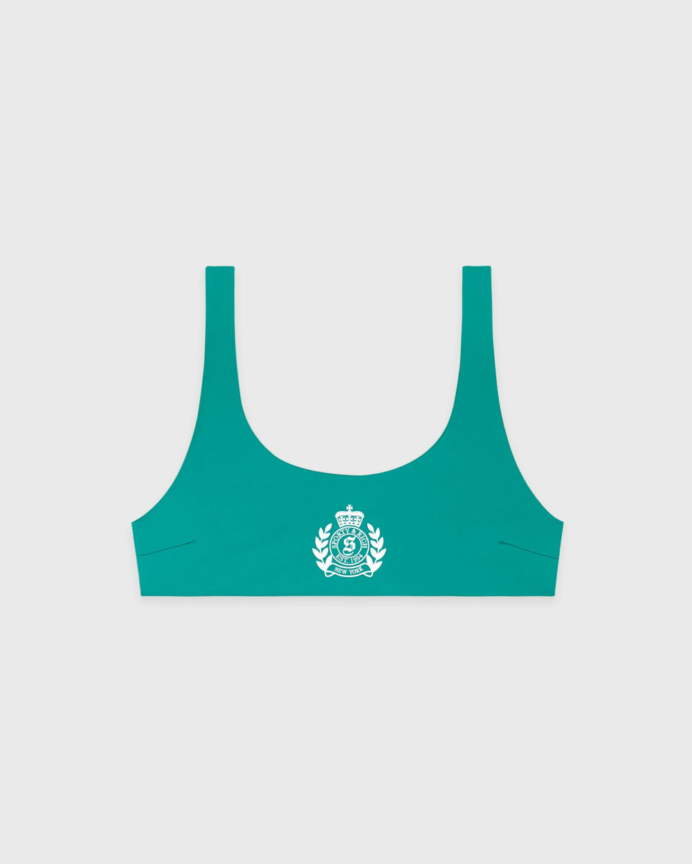 NY Crest Claudia Bikini Top - Amalfi Green/White Sporty & Rich US