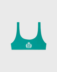 NY Crest Claudia Bikini Top - Amalfi Green/White Sporty & Rich US