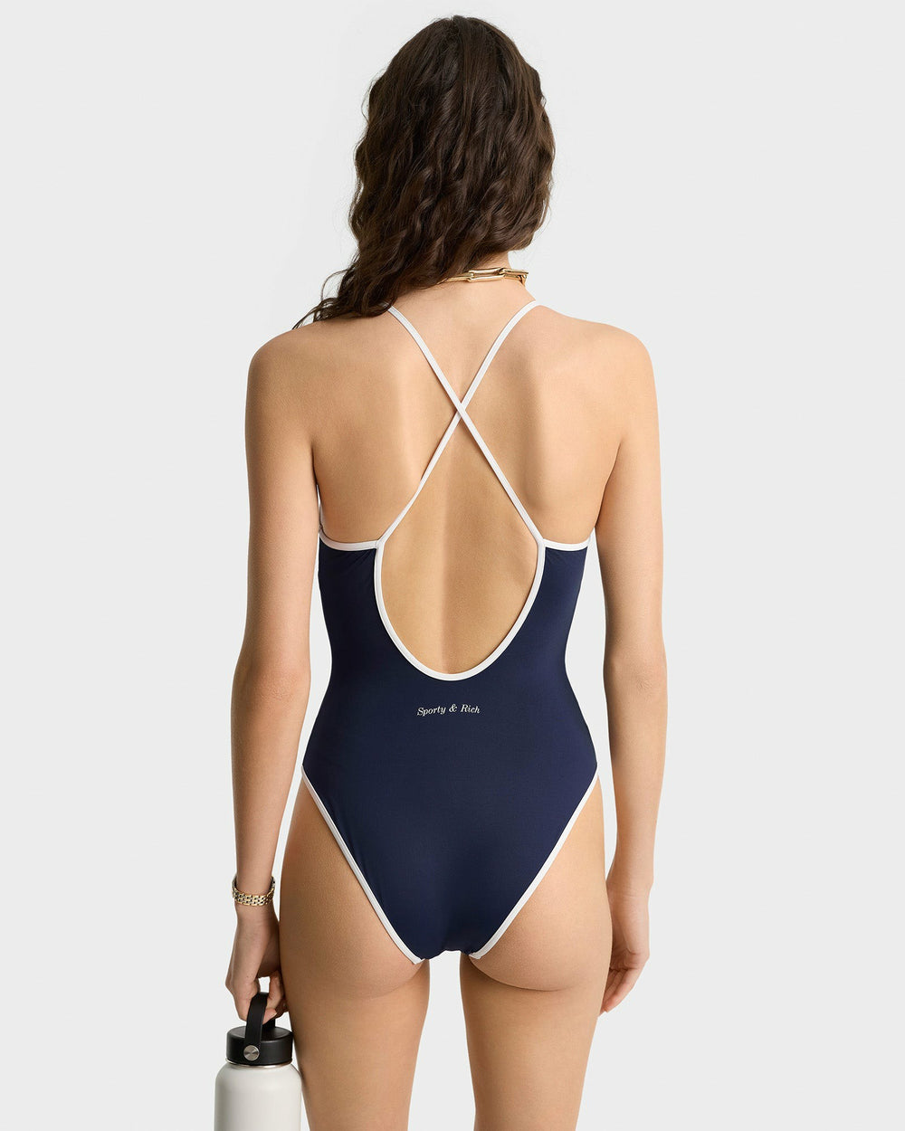 Eden Crest One Piece Swimsuit - Navy/White Sporty & Rich Sale