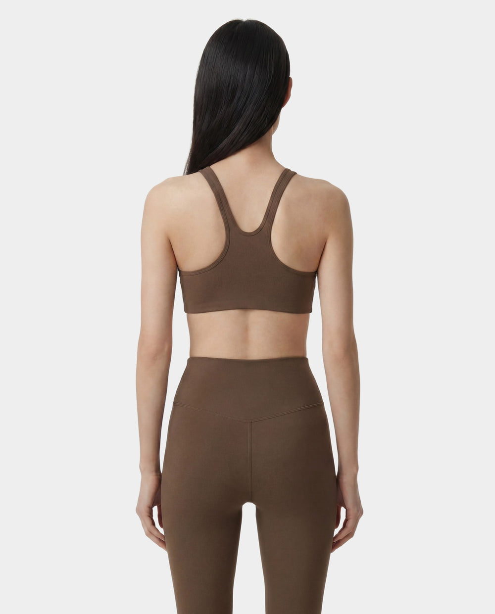 Serif Logo Sports Bra - Sand Sporty & Rich Outlet
