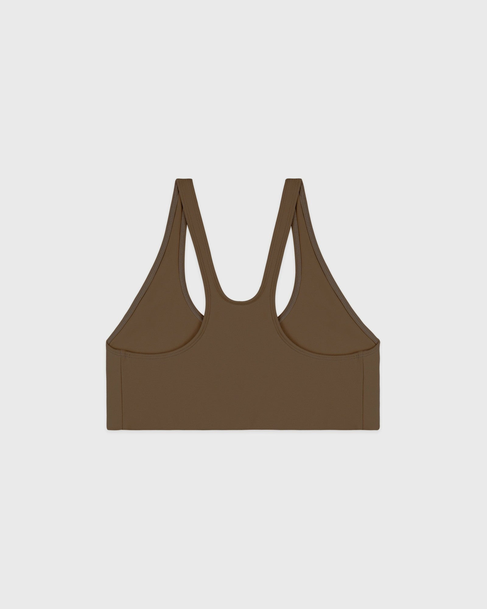 Serif Logo Sports Bra - Sand Sporty & Rich Outlet