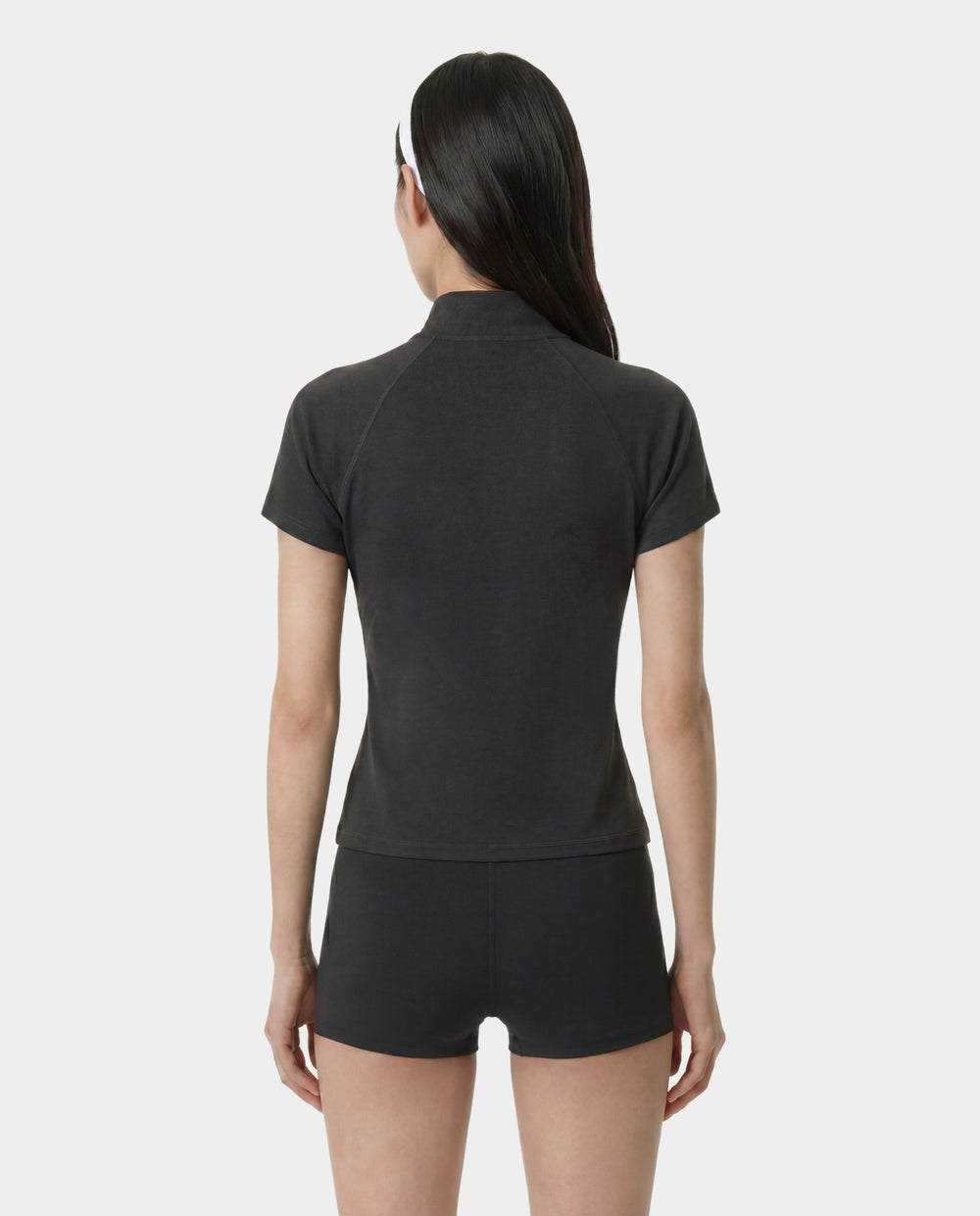 Serif Logo SS Sports Quarter Zip - Carbon Sporty & Rich US