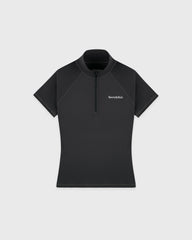 Serif Logo SS Sports Quarter Zip - Carbon Sporty & Rich US