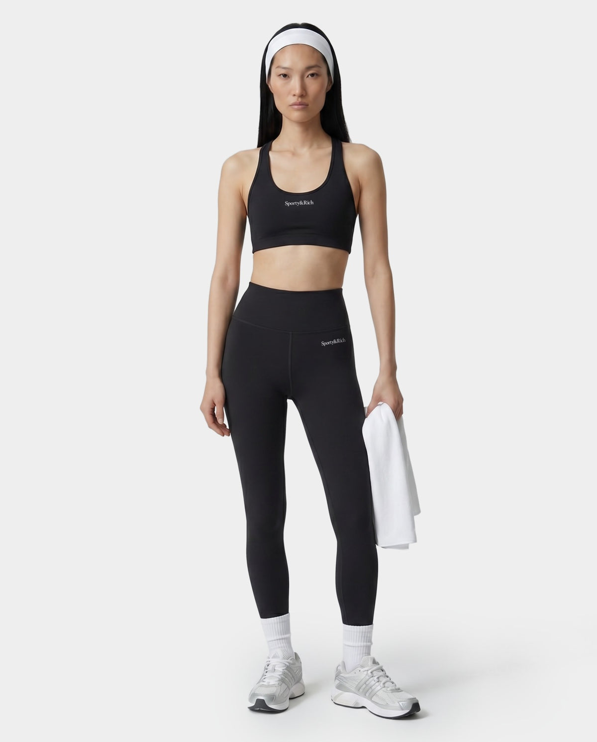 Serif Logo Legging - Carbon Sporty & Rich Sale