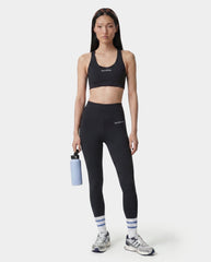 Serif Logo Sports Bra - Carbon Sporty & Rich Online