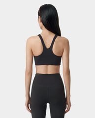 Serif Logo Sports Bra - Carbon Sporty & Rich Online