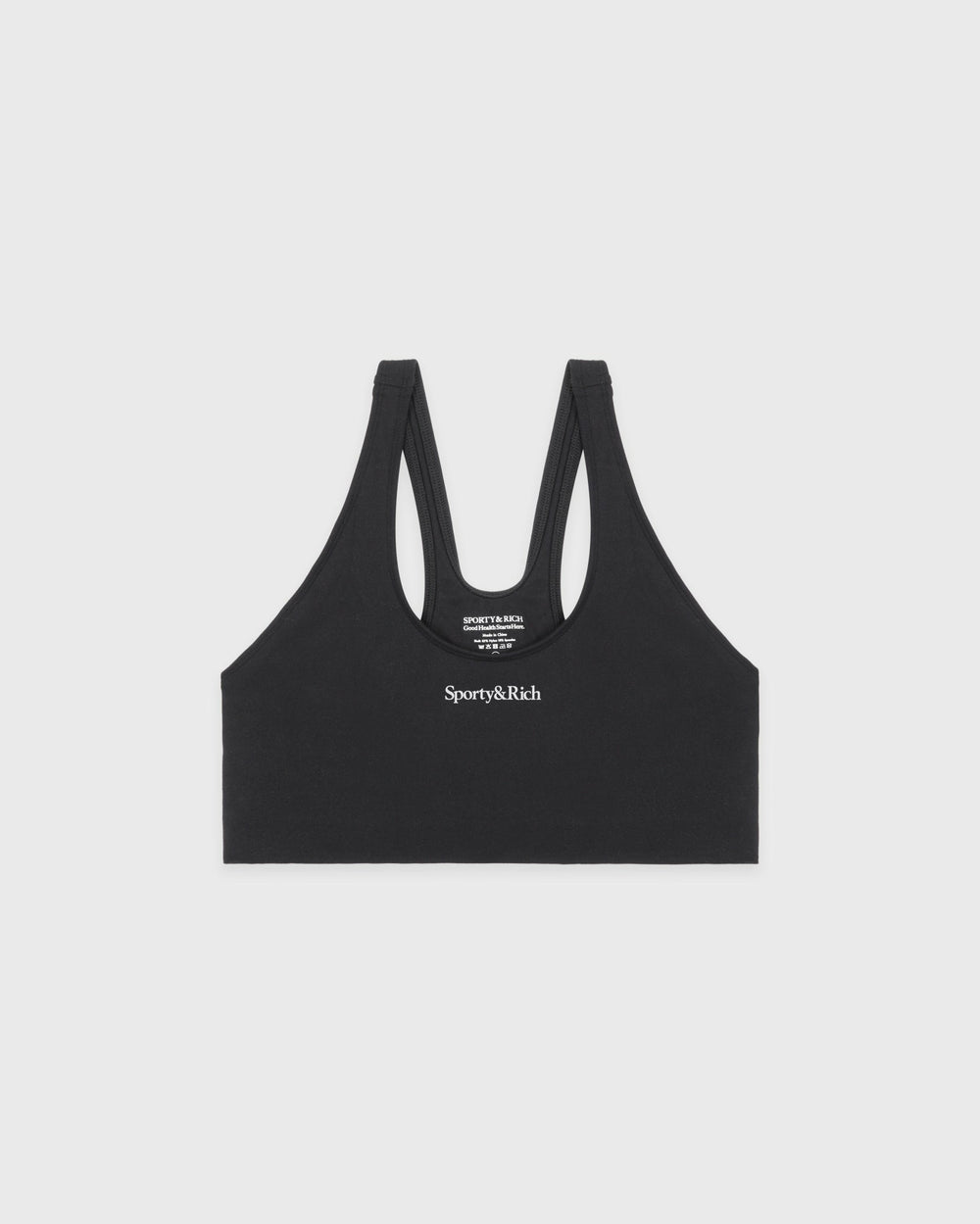 Serif Logo Sports Bra - Carbon Sporty & Rich Online