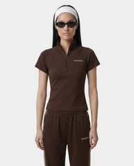 Serif Logo SS Sports Quarter Zip - Cioco Sporty & Rich Discount