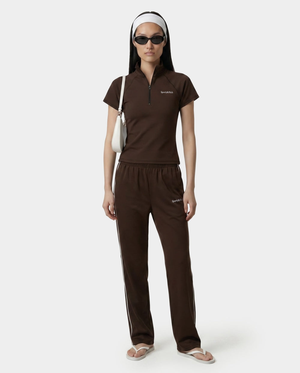 Serif Logo SS Sports Quarter Zip - Cioco Sporty & Rich Discount