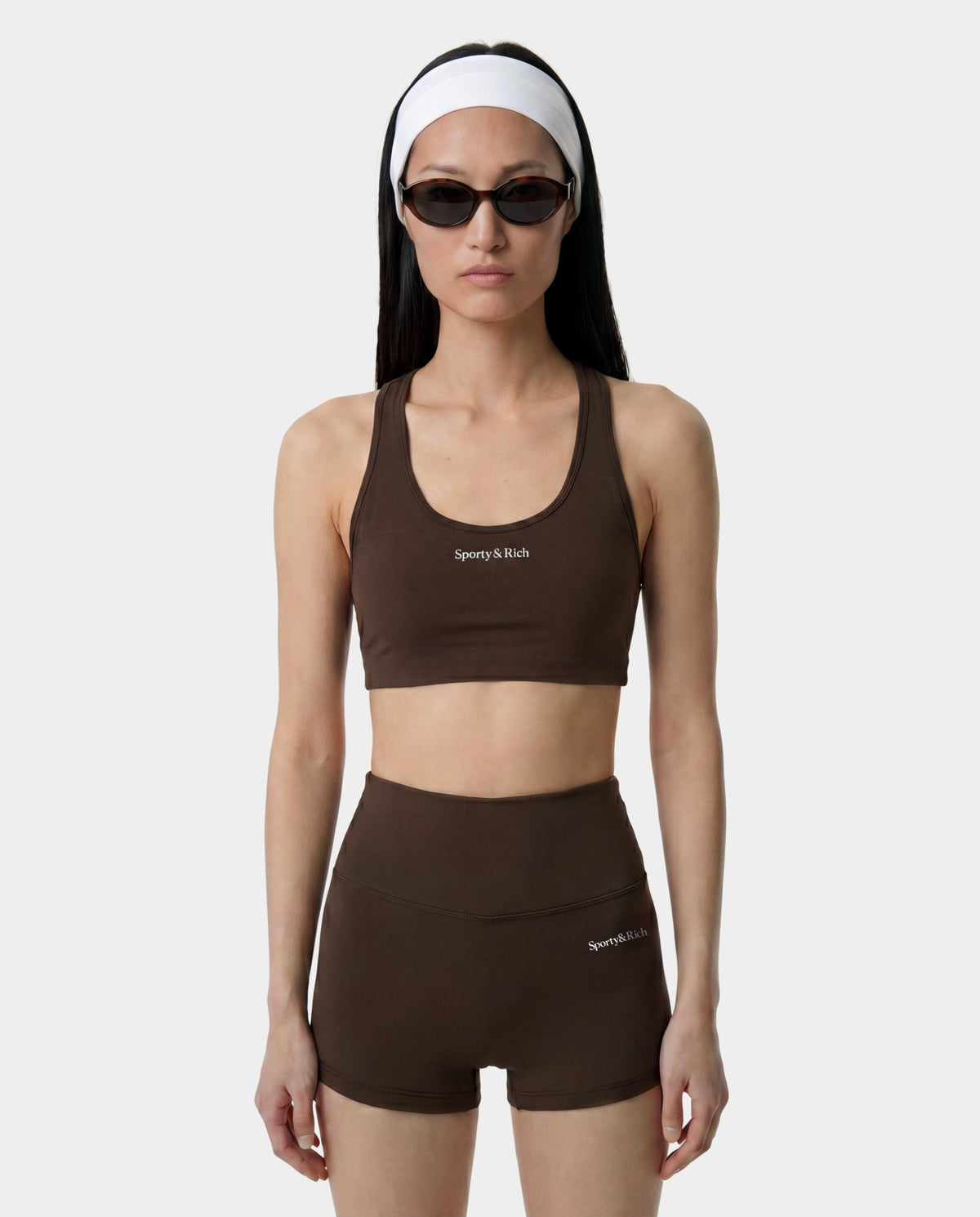 Serif Logo Sports Bra - Cioco Sporty & Rich Outlet