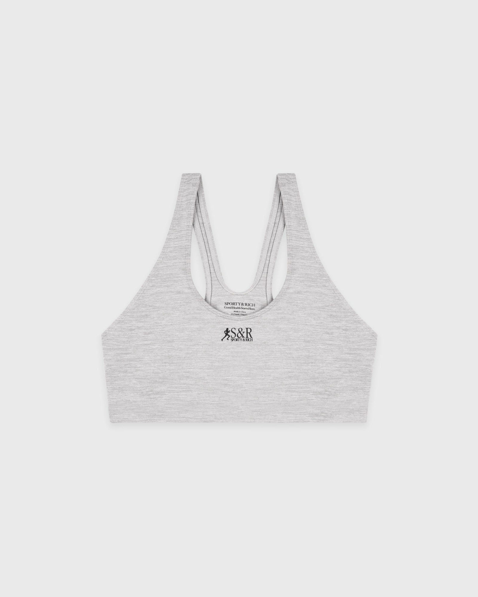 SR Runner Sports Bra - Heather Gray Sporty & Rich Sale