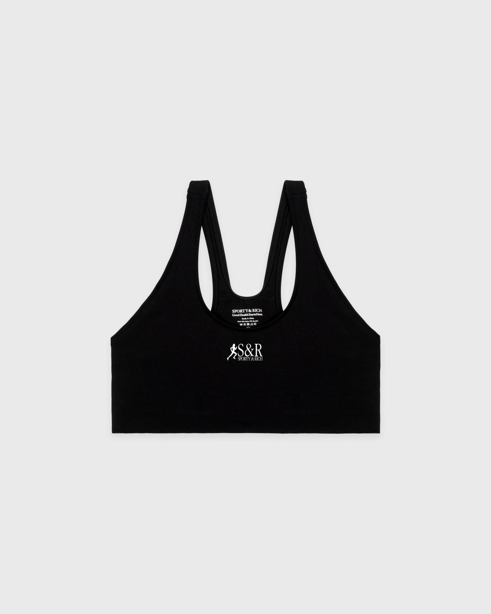 SR Runner Sports Bra - Black/White Sporty & Rich Outlet