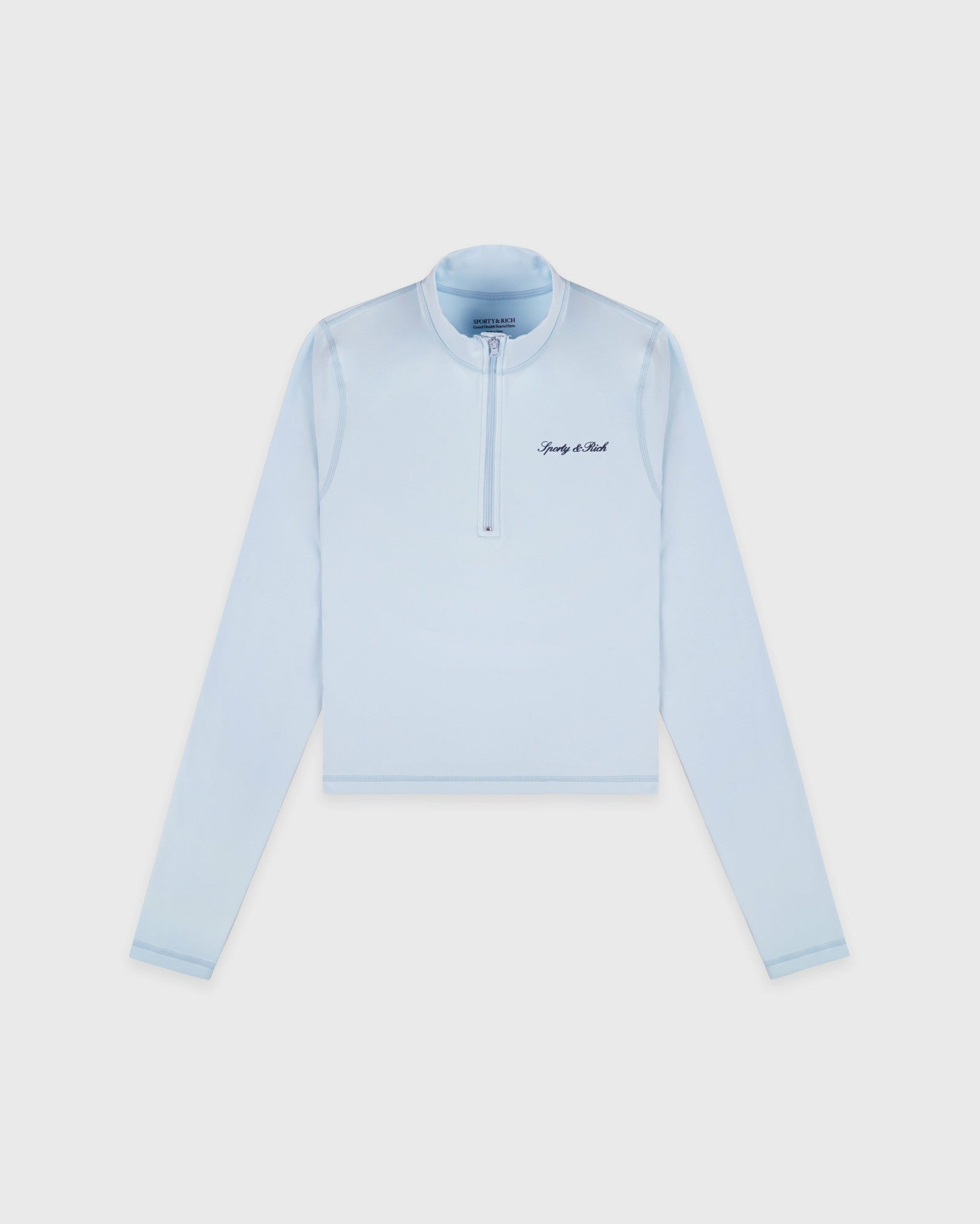 Signature Logo Sports Quarter Zip - Ciel Sporty & Rich Sale