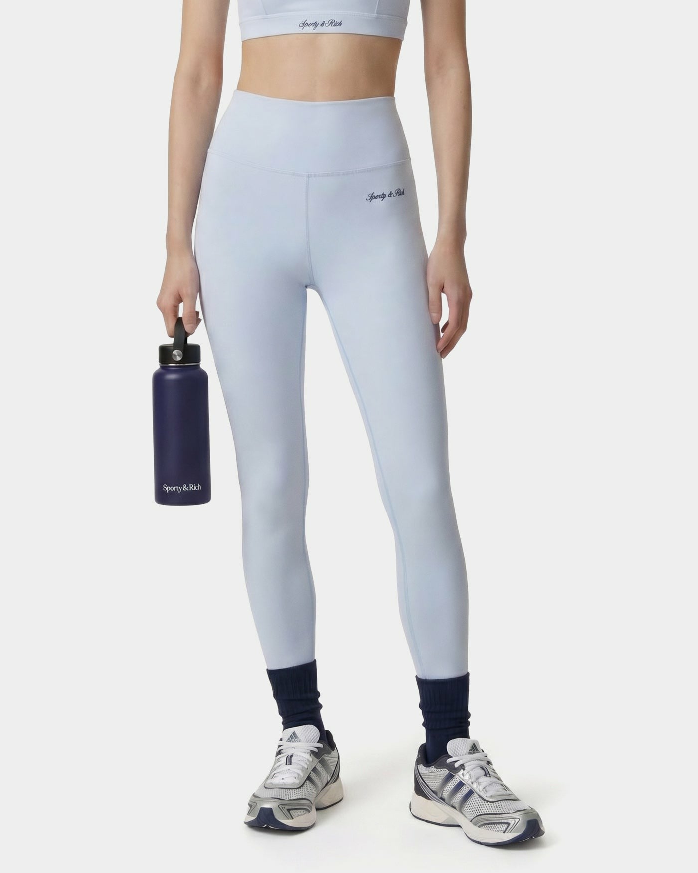 Signature Logo Legging - Ciel/Navy Sporty & Rich Online