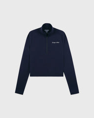 Signature Logo Sports Quarter Zip - Navy Sporty & Rich US