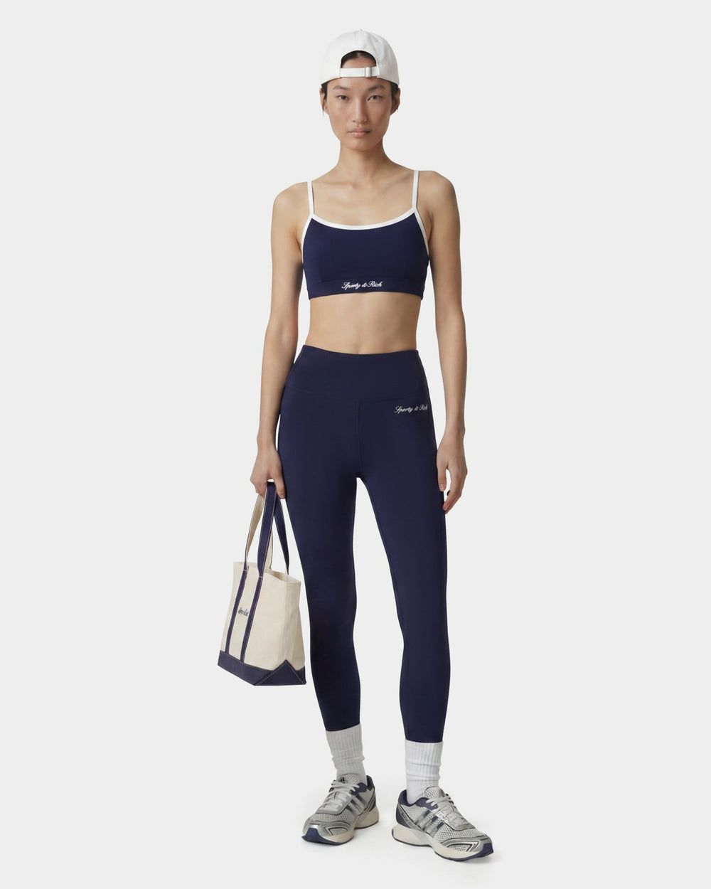 Signature Logo Legging - Navy Sporty & Rich Sale