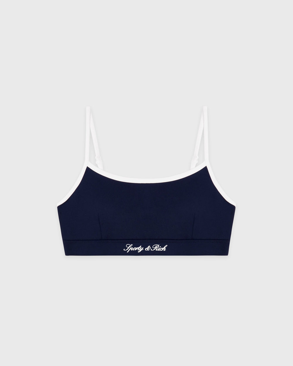 Signature Logo Athletic Bra - Navy/White Sporty & Rich Discount