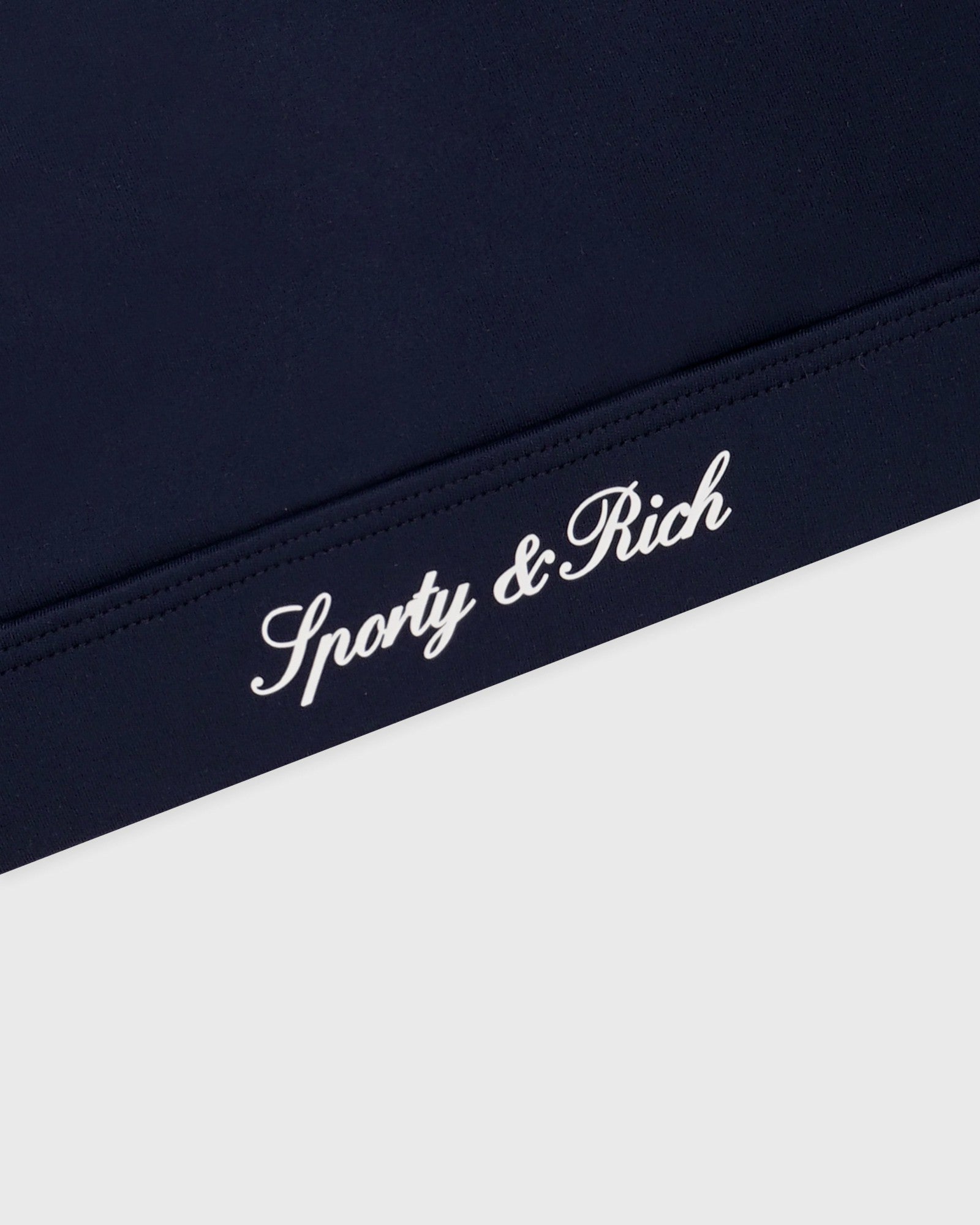 Signature Logo Athletic Bra - Navy/White Sporty & Rich Discount