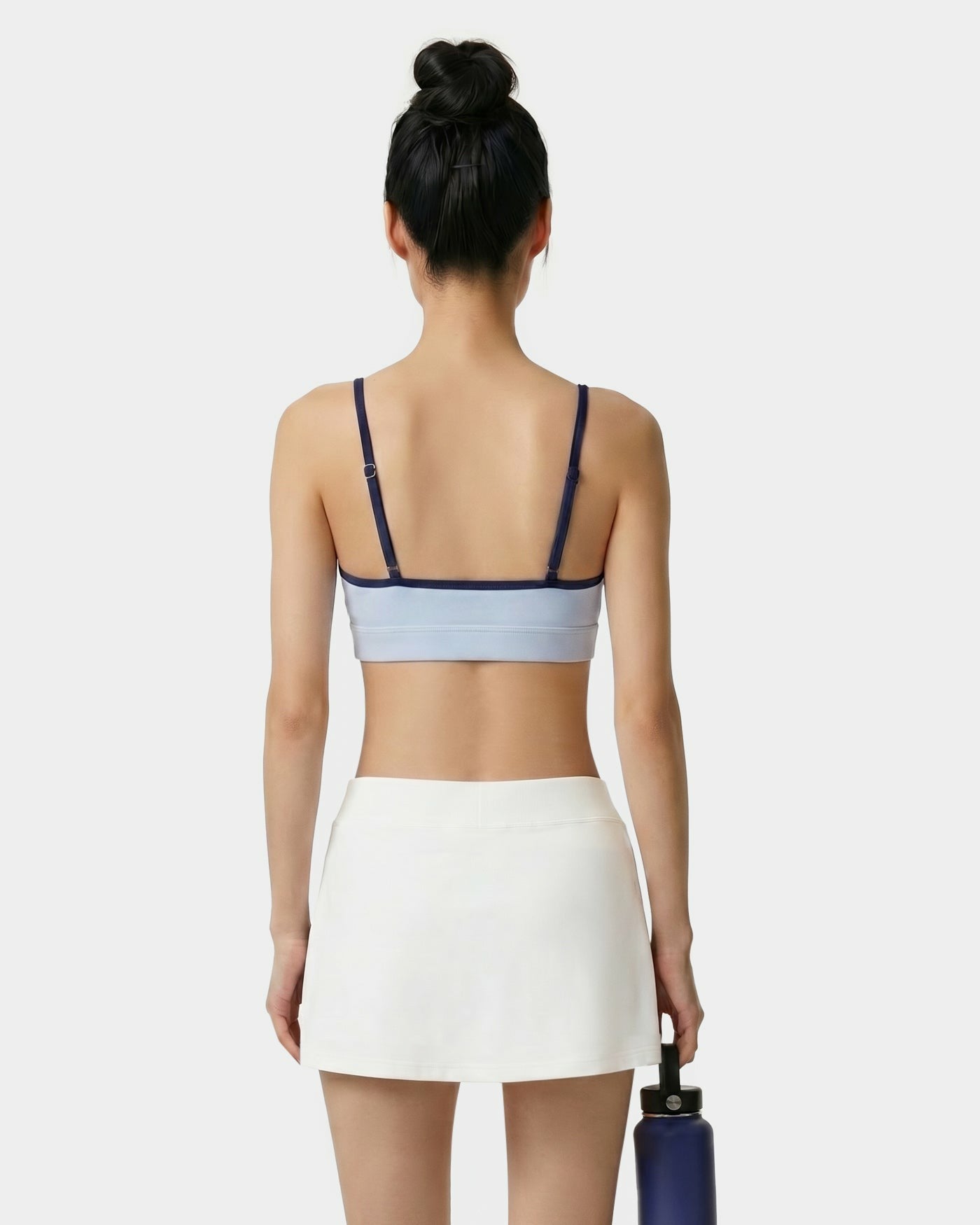 Signature Logo Athletic Bra - Ciel/Navy Sporty & Rich For Sale