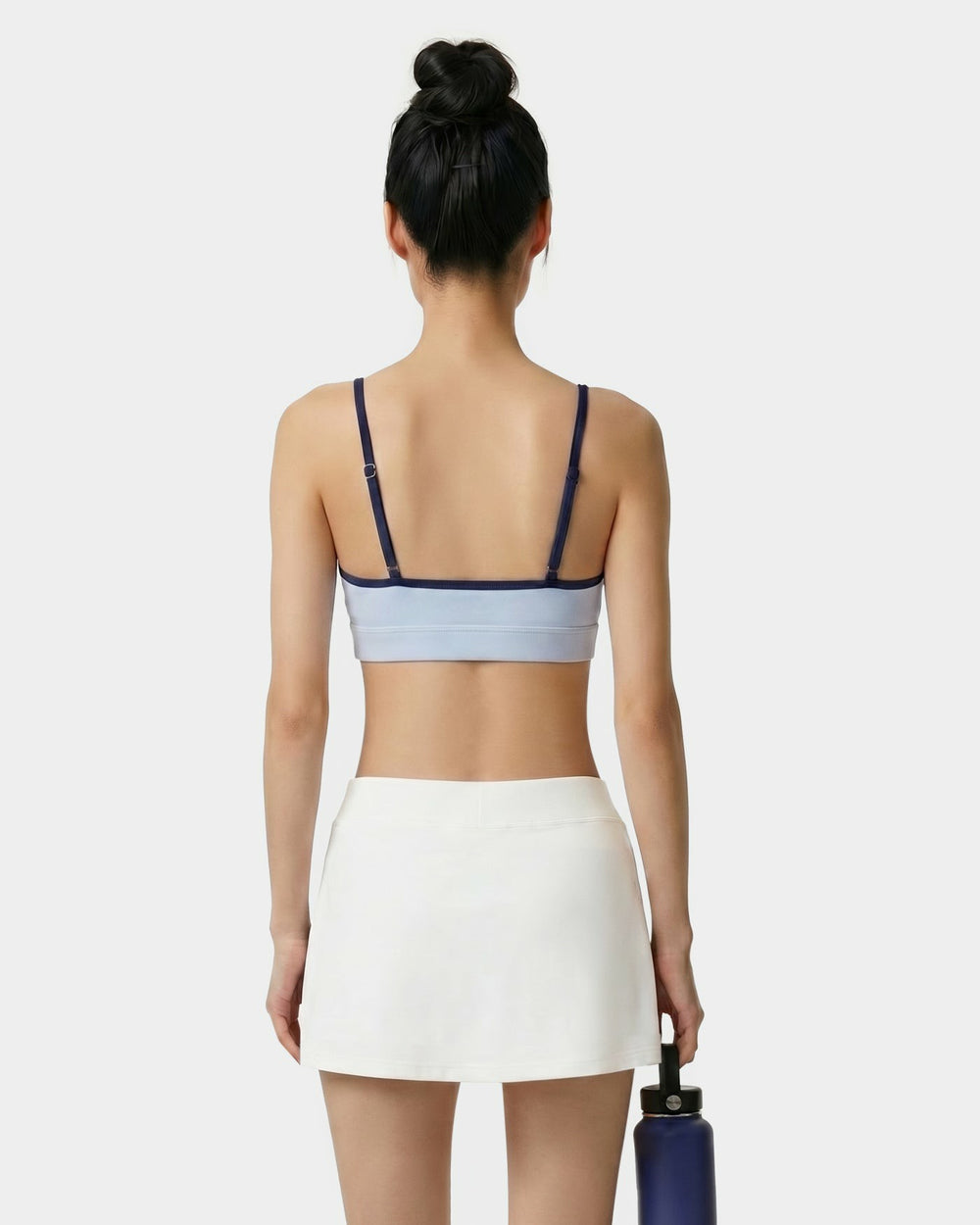 Signature Logo Athletic Bra - Ciel/Navy Sporty & Rich For Sale