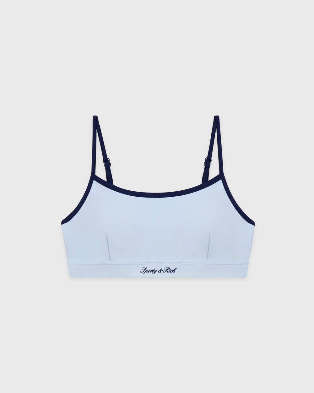 Signature Logo Athletic Bra - Ciel/Navy Sporty & Rich For Sale