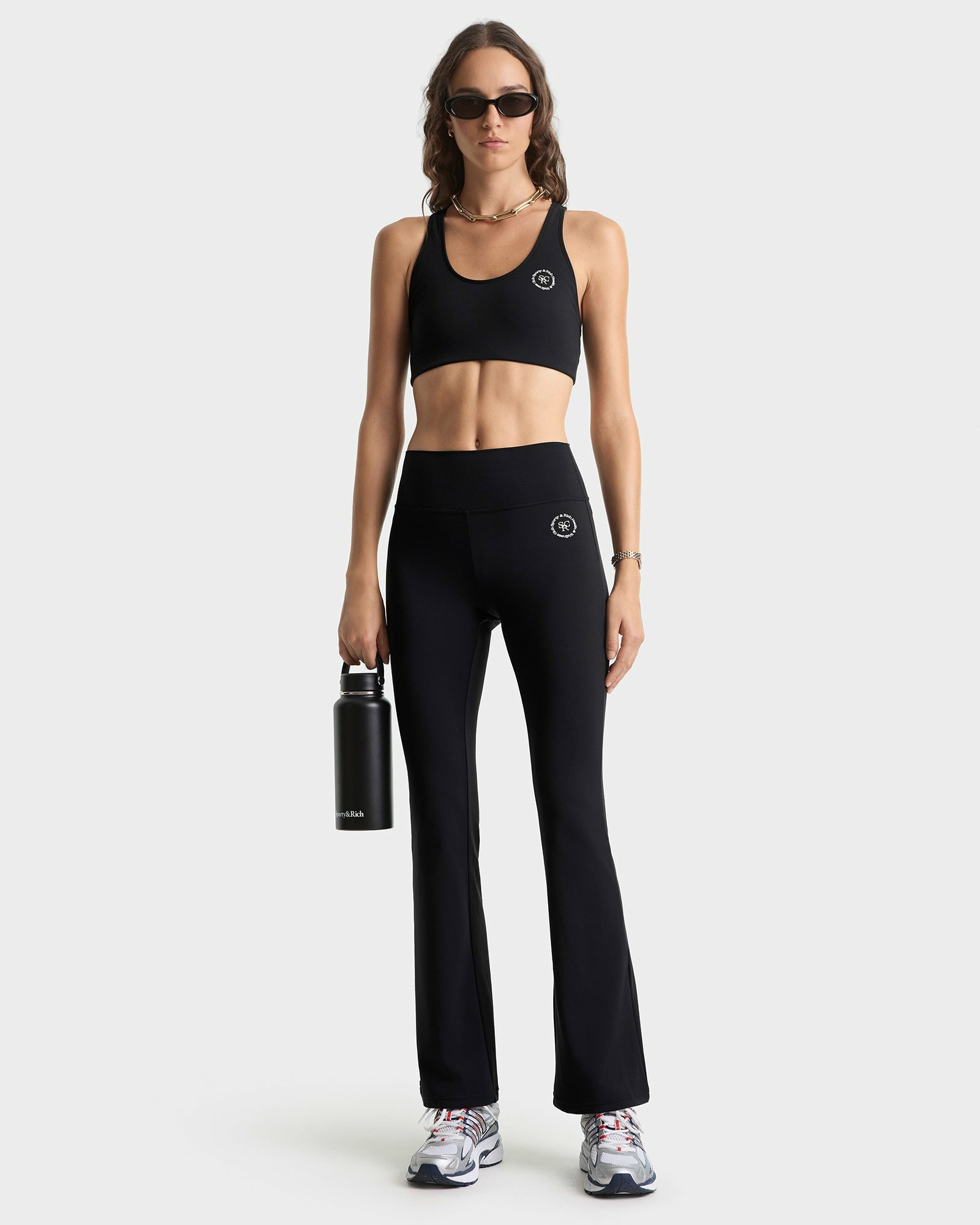 SRHWC Flared Legging - Black/White Sporty & Rich Discount