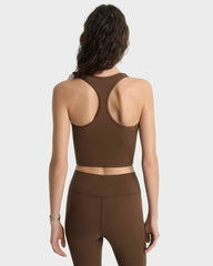 Serif Logo Sports Tank - Toffee/White Sporty & Rich Outlet