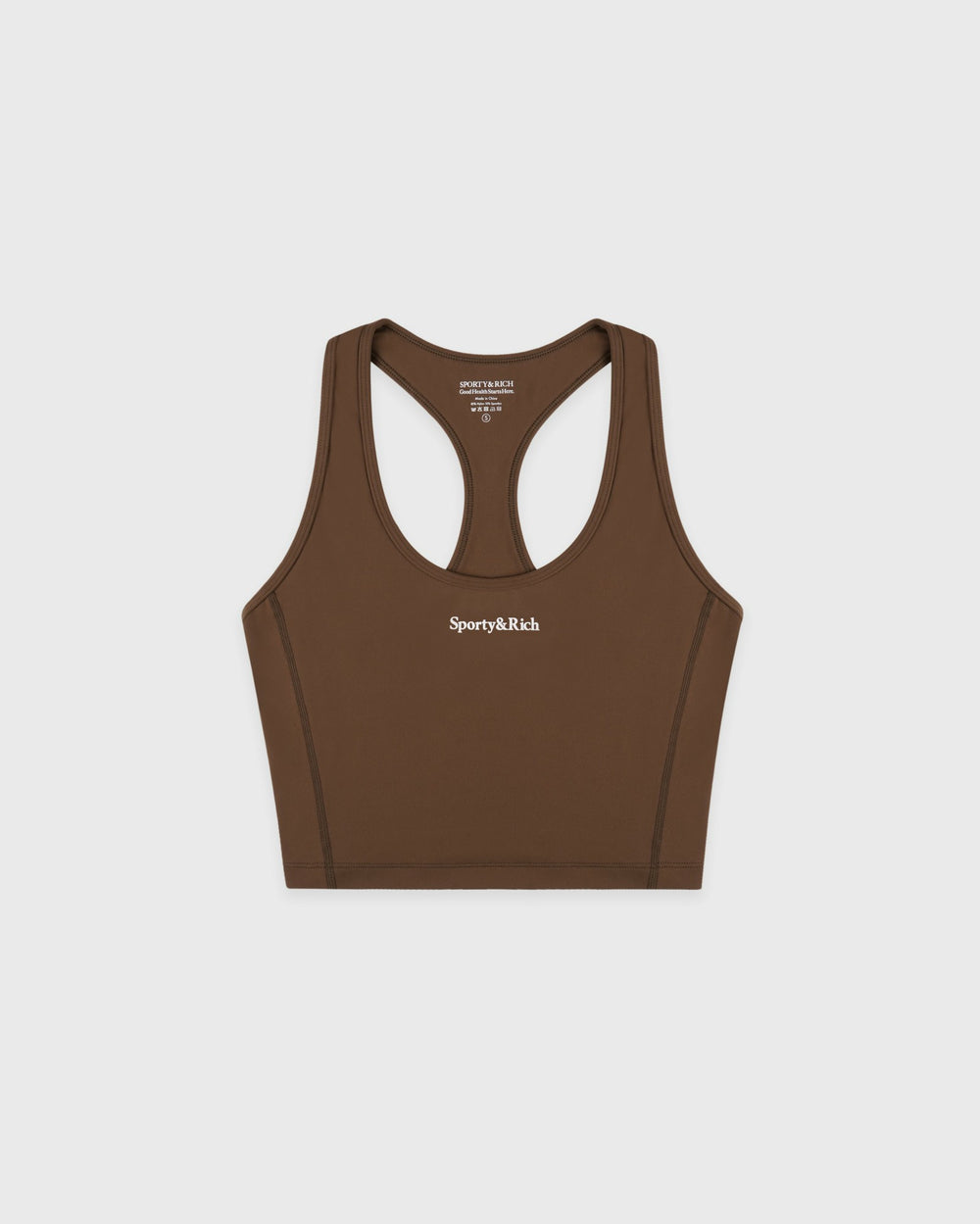 Serif Logo Sports Tank - Toffee/White Sporty & Rich Outlet